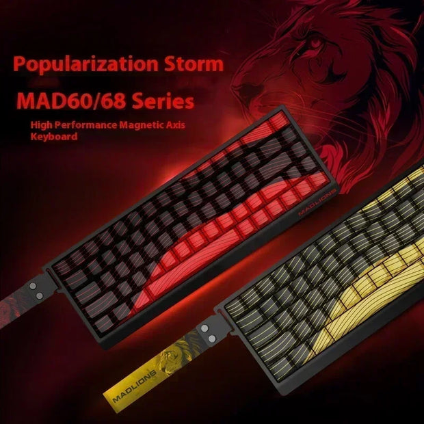 MADLIONS MAD 60/68HE Mechanical Keyboard Magnetic Switch Rapid Trigger 8K RGB Gaming Keyboard Valorant Gamer Accessories Gifts