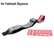 NEVER CRASH FPV Video Glasses Graffiti Headband Battery Storage Strap DIY Sticker for Fatshark Skyzone DJI V1 V2 Accessories