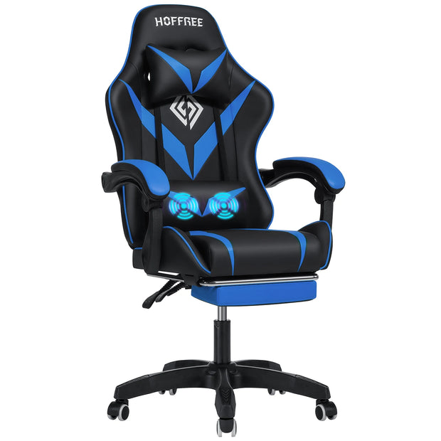 Gaming Chair Office Chair Massage Racing Computer Desk Chairs Headrest Ergonomic Massage Lumbar Support High Back Adjustable