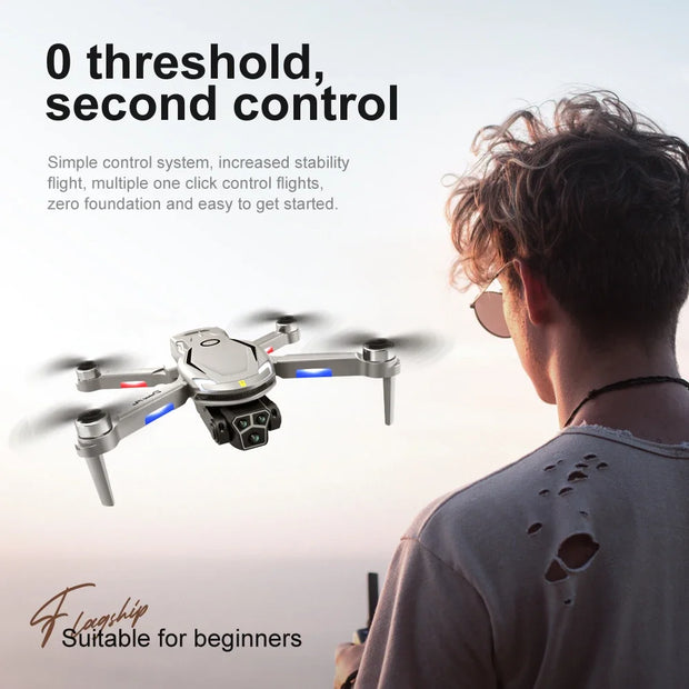 V888 Drone 8K GPS Triple Camera Professional Obstacle Avoidance Optical Flow Positioning Brushless V88 Upgraded RC Quadcopter