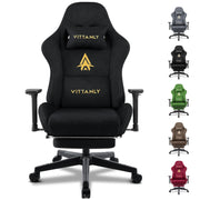 Gaming Chair Luxurious Breathable Office Chair Faux Suede Game Chair Ergonomic Gamer Chair With Footrest Headrest Lumbar Cushio