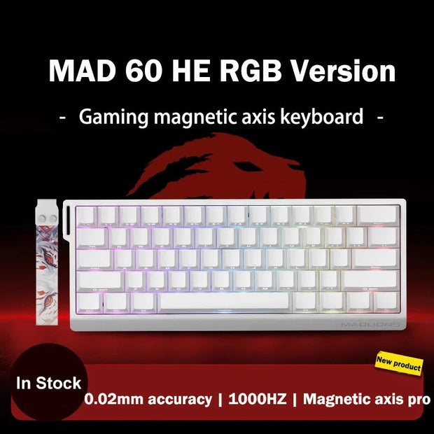 FGG Madlions Mad60 HE Mad68 Pro HE E-sports Magnetic Switch Mechanical Keyboard RGB Wired Hot Swap 8K Customized Gaming Keyboard