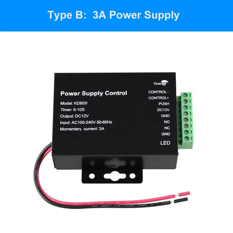 DC 12V Access Control Power Supply Switch 5A 3A Output AC110V-240V Input Power Source Supplier Adapter for Video Intercom System