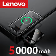 Lenovo 50000mAh Magnetic Wireless Charger Power Bank Portable External Battery 22.5W Fast Charging PowerBank for Android iPhone