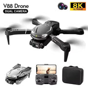 V88 Drone VR 8K Professional HD Dual Camera WIFI 5G GPS Obstacle Avoidance Photography Optical Flow Foldable Toy Holiday Gifts