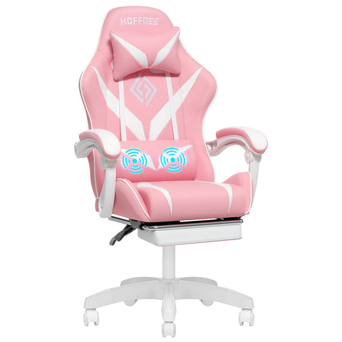 Gaming Chair Office Chair Massage Racing Computer Desk Chairs Headrest Ergonomic Massage Lumbar Support High Back Adjustable