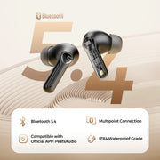 SoundPEATS T3 pro Wireless Earbuds Active Noise Cancelling Bluetooth V5.4 Earphones with 4 Mic,12mm Driver,Multipoint Connection