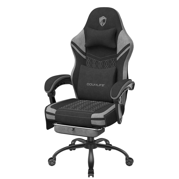 GC-RC05 Gaming Chair Fabric Computer Chair w/ Two-point Massage Office Chair with Pocket Spring Widened Cushion Ergonomic Chair