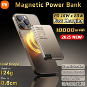 Xiaomi New 10000mAh Magnetic Power Bank 20W Fast Charging PowerBank Portable External Battery For MagSafe IOS Android 2025 New