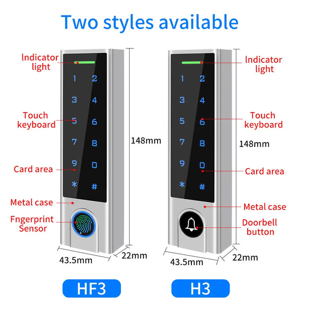 Waterproof RFID IC Bluetooth TTLOCK Keypad App Unlock Door Opener TT Lock Devices for Access Control K2/K2F/K3/K3F/K3Q/H3/HF3/G2