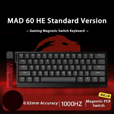 MADLIONS MAD 60/68HE Mechanical Keyboard Magnetic Switch Rapid Trigger 8K RGB Gaming Keyboard Valorant Gamer Accessories Gifts