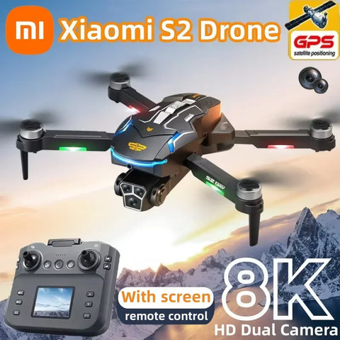 Xiaomi S2 Max Drone Professional 8K HD Dual Camera Obstacle Avoidance Foldable Quadcopter Drone With Screen Remote Control New