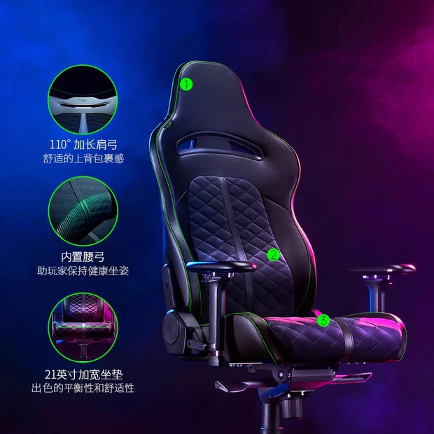 Gaming Chair Enki Ergonomic Plus Size Computer Gaming Seat Chair 4D Armrest