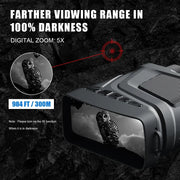 5X Zoom Digital Infrared Night Vision Binocular Telescope for Hunting Camping Professional 1080P 300M Night Vision Device