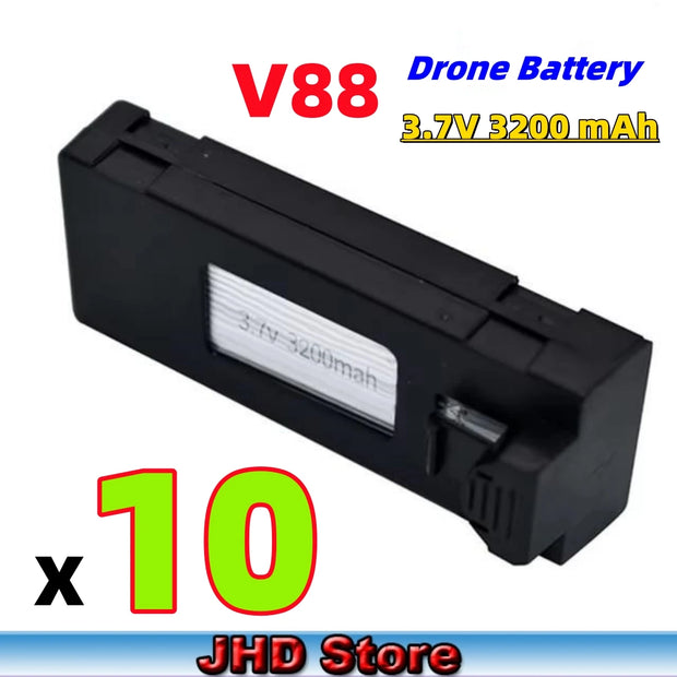 JHD V88 3.7V 3200mAh LiPo Battery Drone Backup V88 Battery For V88/P15 Mini Drone Battery RC Parts