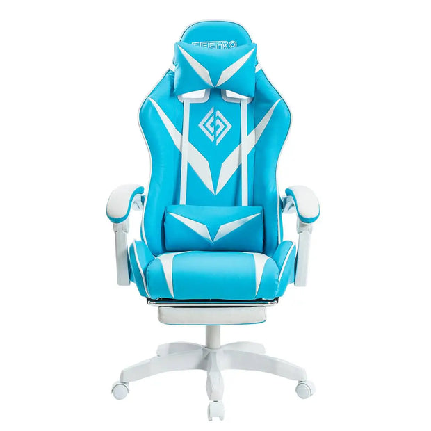 Ergonomic Gaming Chair with Massage and Footrest Massage Lumbar Support High Back ,E-Sports Gamer Chair