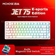 Mchose New Jet75 Magnetic Switch Mechanical Keyboard Wired Esports RGB 8k Polling Rate Gaming Customized Keyboard Pc Accessories