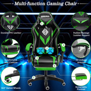 Gaming Chair Office Chair Massage Racing Computer Desk Chairs Headrest Ergonomic Massage Lumbar Support High Back Adjustable