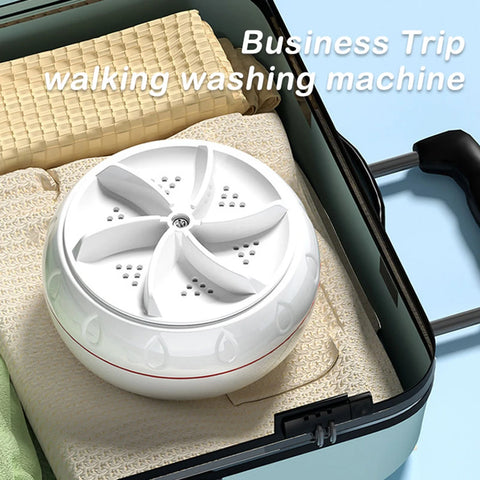 60W Portable Turbo Washing Machine Hight Power Mini Ultrasonic Washer for Baby Clothes Underwear Socks Business Trip Travel USB