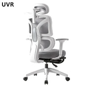 UVR Professional Computer Gaming Chair Ergonomic Backrest Chair Sedentary Comfortable Recliner with Footrest Mesh Office Chair