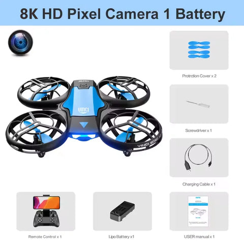 V8 Mini Drone for Kids and Beginners RC Nano Quadcopter Indoor Small Helicopter Plane with Auto Hovering 3D Flips Gift Kids Toys