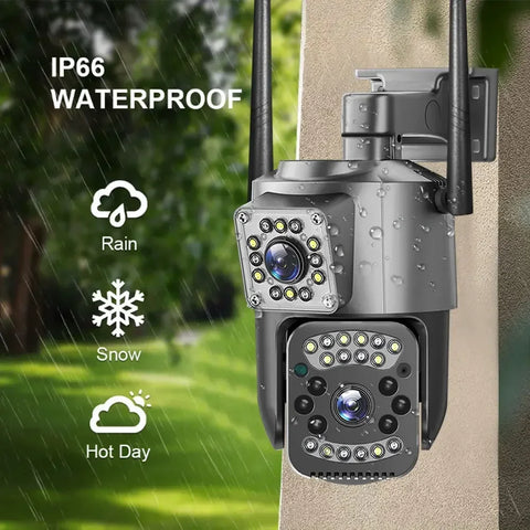 4K 8MP Dual Lens WiFi IP Camera Free 256GB memory card gift Night Vision Ai Human Detect PTZ Outdoor Video Security Protection