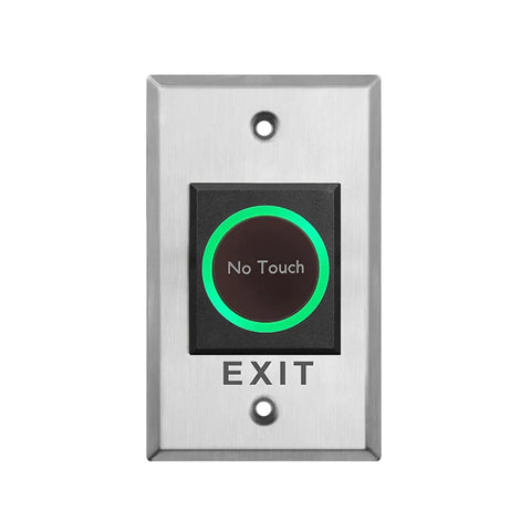 12/24V 5-15cm Distance Adjustable No Touch Exit Button Door Release Switch Infrared Sensor Touchless Metal Button