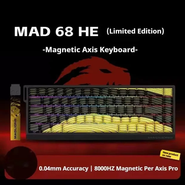 FGG Madlions Mad 60/68 Mechanical Keyboard HE Magnetic Switch 61/68 Keys Gaming RGB Wired E-sports Hot Swappable Customized