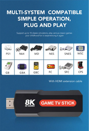 TV Stick Retro Game Console Built in 10000+ Games Dual System for Android Games Consola 4K Game Stick