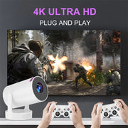 Velec Game Projector HY300 Pro HiFi 2IN1 Professional Chip Android Projector With 2 Wireless Game Controllers 20000+ Games