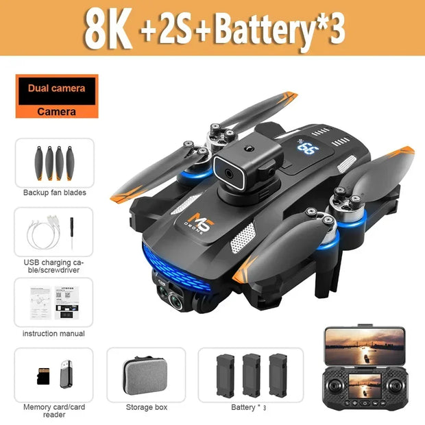 Xiaomi Mijia M6 Drone 8K Professional HD Camera Drone 5G WIFI FPV 4k Drone Large Screen Remote Control Drone Children's Toy