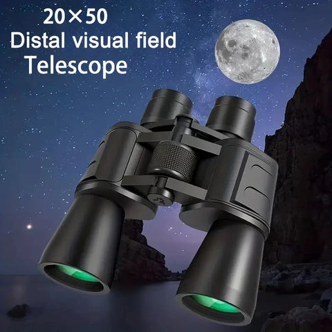 Military 20x50 Powerful Long Range Binoculars Zoom HD BAK4-Prism High Magnification Professional Telescope for Hunting Tourism