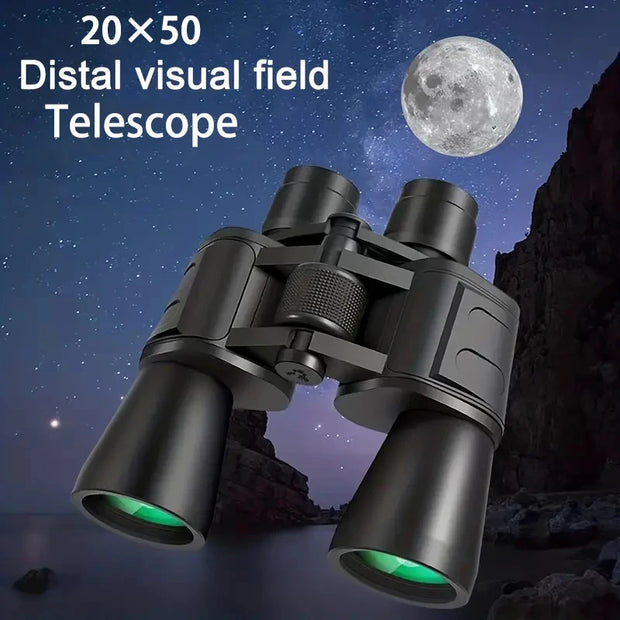 Military 20x50 Powerful Long Range Binoculars Zoom HD BAK4-Prism High Magnification Professional Telescope for Hunting Tourism