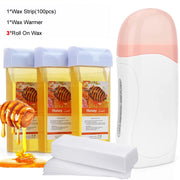 Unisex Roller Wax Roll on Depilatory Wax Cream Hair Removal Wax Heater Equipment Tool Heater Waxing Hot Cartridge Waxing Kit