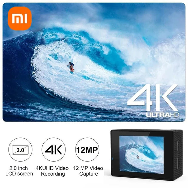 Xiaomi Action Camera Ultra HD 4K/30fps WiFi 2.0" 170D Underwater Waterproof Helmet Video Recording Cameras Sports Bicycle Vlog