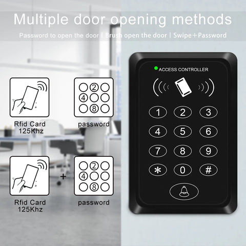 125khz Card Access Control System Safe Electronic Gate Opener Garage Digital Keypad Eletric Magnet RFID Smart Door Lock Keyboard