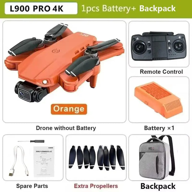 L900 Pro SE MAX GPS Drone 4K Professional Dual HD Camera 5G WIFI 360° Obstacle Avoidance Brushless Motor Rc FPV Quadcopter Dron