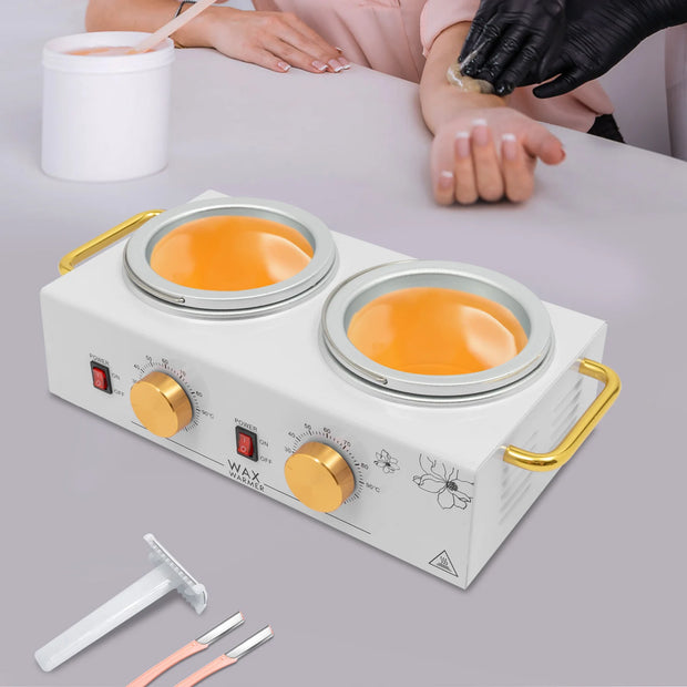 Bymaocar Double Pot Wax Heater Electric Wax Heater Wax Heating Machine for Skin Care