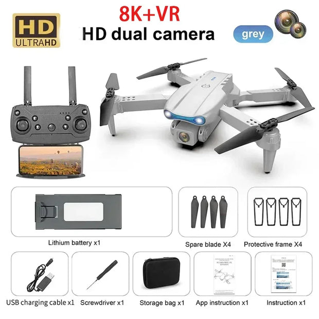 New E99 Pro Drone Quadcopter Remote Control Handle Four Axis Aircraft HD 8K Photography UAV Altitude Fixation Helicopter Toys