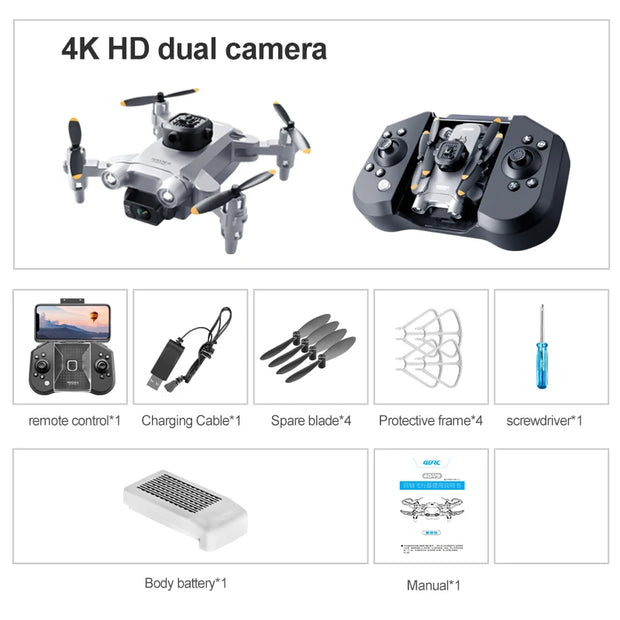 4DRC V30 Mini Drone 4K Professional 1080p HD aerial dual camera WiFi FPV Remote Control Quadcopter RC Helicopter Toy Gift