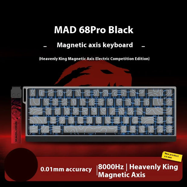 Madlions Mad60 He Magnetic Switch FGG Mechanical Keyboard Mad68 He Wired Keyboard Custom Low Latency Hot Wap Gaming Keyboards