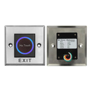 12/24V 5-15cm Distance Adjustable No Touch Exit Button Door Release Switch Infrared Sensor Touchless Metal Button