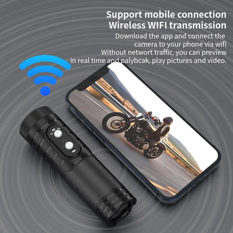 4K Shotgun Camera Outdoor Hunting Camera Anti Shake Sport DV WiFi Motorcycle Bike Helmet Camera Action Cam with Gun Mount Clip