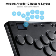 Haute42 Cosmox Mini Arcade Joystick Hitbox Controller Keyboard Leverless Hitbox Fightstick For Ps4 /PS5/Switch Arcade Stick PC