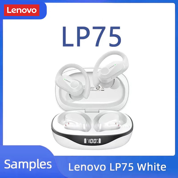 Lenovo LP75 Language Translation Earphones HD Call Noise Cancelling Headphones for Learning Travel Real Time Translator Earbuds