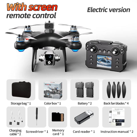 2025 New K102 Screen Controlled Version Drone 4K Camera Brushless Motor Obstacle Avoidance Foldable Quadcopter Dron RC Toys