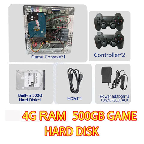 Super Console U7 500G HDD LZAKMR 1037u 4G RAM Retro over 70000+ Classic Games for Wii PS2 SS DC PSP GameCube Plug and Play on TV