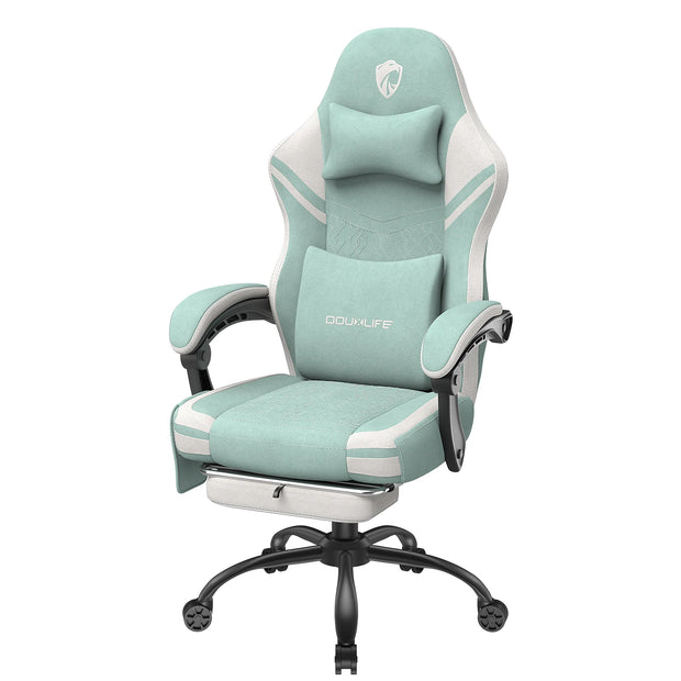 GC-RC05 Gaming Chair Fabric Computer Chair w/ Two-point Massage Office Chair with Pocket Spring Widened Cushion Ergonomic Chair