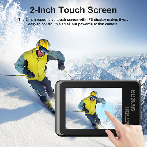 6K 4K60FPS Action Camera 50MP 2.0 Touch LCD Dual Screen EIS WiFi 170° DVR 30M Waterproof 5X Zoom Sport Camera With Remote