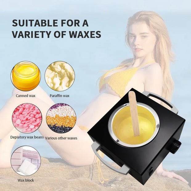 Electric Single Pot Wax Warmer Wax Heater Warmer Skin Hair Removal Adjustable Temperature Suitable For Beauty Salon Home